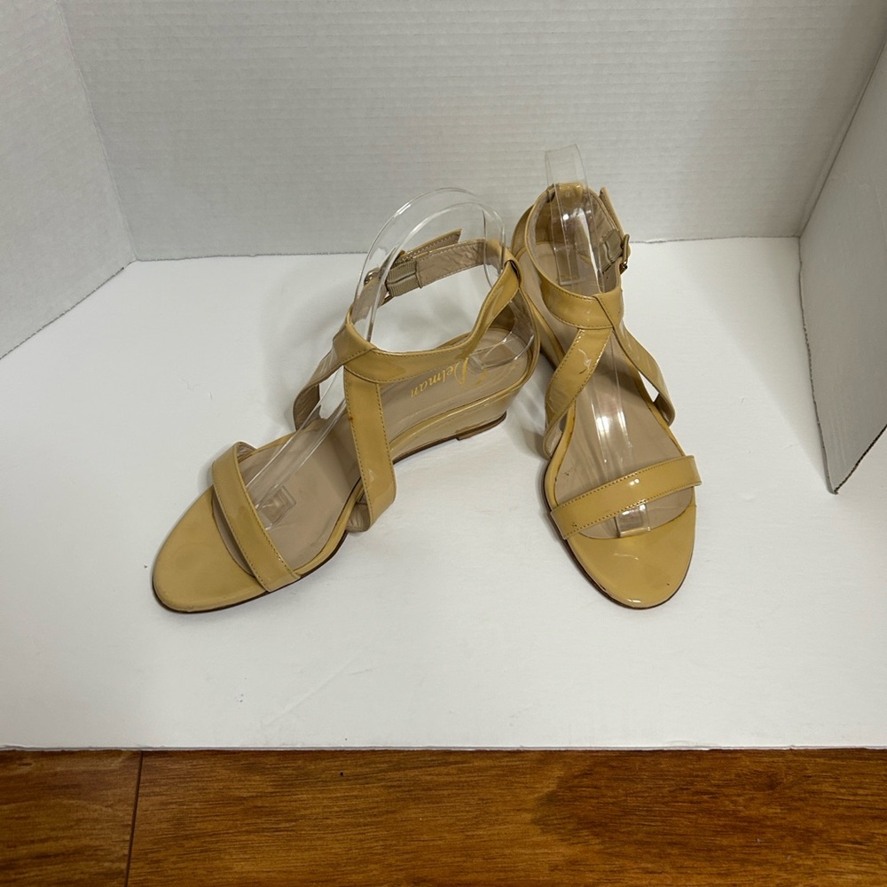 Delman Elegant Beige Strappy Sandals